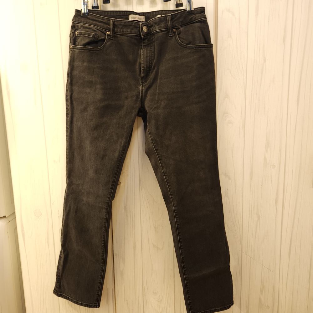 Warp + Weft Men's Dark Gray Straight Jeans
